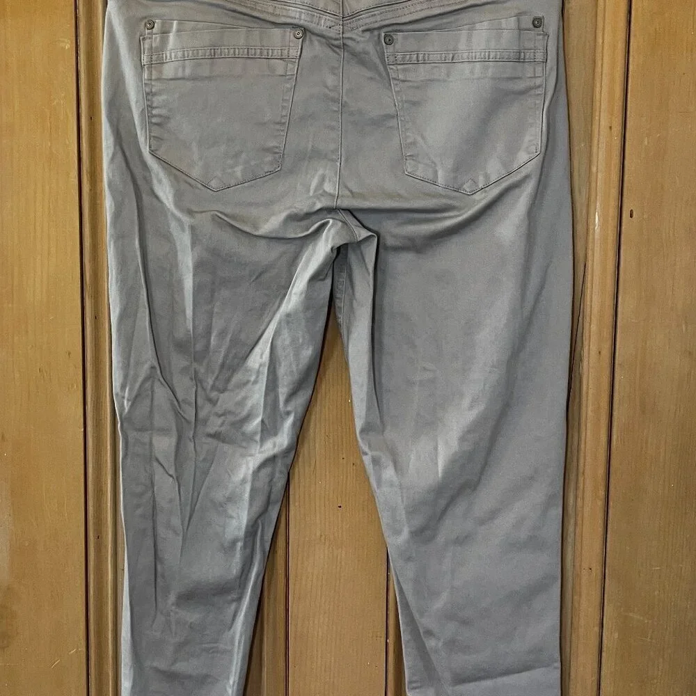 Democracy Womens Ab Solution Technology High Rise Denim Jeans Sz 14 Beige AN EXC